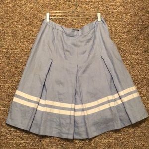 Linen Pleated Skirt Y2K Academia Twee